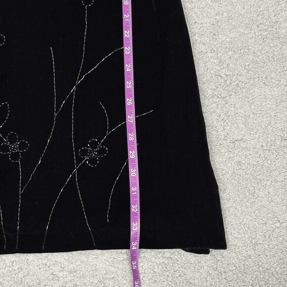 Sophisticate Sheath Velvet Dress Rayon Silk Blend Sheath Embellishments size 12 - Picture 10 of 13